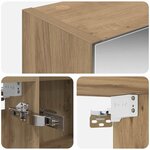 vidaXL Armoire Miroir de Salle de Bain Chêne artisan
