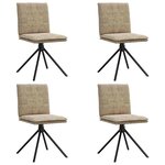 vidaXL Chaises à manger lot de 4 gris clair similicuir daim