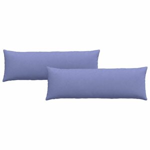 vidaXL Coussins de canapé 2 Pièces Bleu 120 x 40 cm tissu