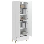 vidaXL Ensemble de Meubles 2 Pièces Blanc brillant 66 x 34 5 x 95 cm