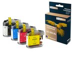Qualitoner - 4 cartouche compatible pour brother lc223xl lc 223 xl noir + cyan + magenta + jaune (cerf volant)