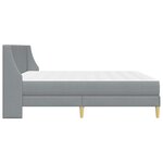 vidaXL Cadre de lit avec matelas Gris clair 200 x 200 cm Polyester