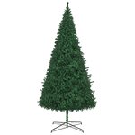 vidaXL Arbre de Noël artificiel pré-éclairé et boules 400 cm vert