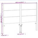 vidaXL Tête de lit cire marron 160 cm bois massif de pin
