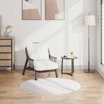 vidaXL Tapis lavable antidérapant φ120 cm noir et blanc