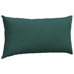 vidaXL Coussins de canapé 2 Pièces Vert foncé 80 x 40 cm tissu