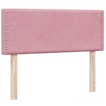 vidaXL Sommier à lattes de lit avec matelas rose 100x220 cm velours