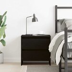 vidaXL Cabinet de chevet avec tiroir Chêne noir 45 x 34 x 44.5 cm