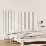 vidaXL Tête de lit murale Blanc 159 5x3x90 cm Bois massif de pin