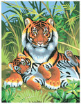 Tableau peinture au numéro Pour enfant Tigres