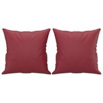 vidaXL Canapé 2 places avec oreillers bordeaux 140 cm similicuir