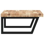 vidaXL Étagère de vasque murale acier et bois massif d'acacia