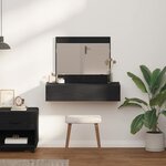 vidaXL Table de Toilette Noir 83 x 40 x 70 cm Bois d'ingénierie