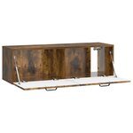 vidaXL Meuble TV mural Chêne fumé 98 x 31 x 30 cm Bois d'ingénierie