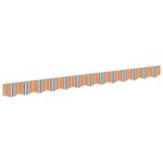 vidaXL Lambrequin de rechange pour 2 5 m Rayures orange et gris
