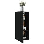 vidaXL Armoire suspendue Noir 35x34x90 cm Bois d'ingénierie