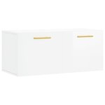 vidaXL Armoire murale blanc brillant 80x36 5x35 cm bois d'ingénierie