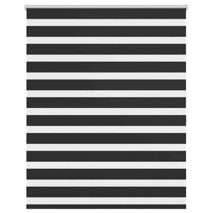 vidaXL Store vénitien zébré 120 9 x 175 cm largeur du tissu 116 7 cm noir