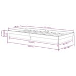 vidaXL Cadre de lit Blanc Bois massif 100x200 cm