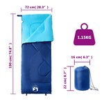 vidaXL Sac de couchage pour adultes camping 3 saisons
