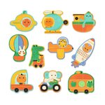 Djeco DJ08270 - Jeu éducatif Puzzle duo véhicules