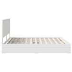 vidaXL Lit de Rangement Blanc 200 x 200 cm Bois d'ingénierie