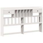vidaXL Lit bibliothèque sans matelas blanc 180x200 cm bois pin massif