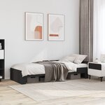 vidaXL Cadre de lit sans matelas noir 90x200 cm bois d'ingénierie