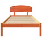 vidaXL Cadre de lit Marron 75 x 190 cm Bois de pin massif