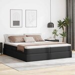 vidaXL Lit avec rangement et matelas avec matelas Noir 200 x 200 cm