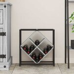 vidaXL Étagère à vin Gris 51 x 18 x 52 5 cm Bois d'ingénierie