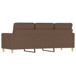 vidaXL Canapé à 3 places Marron 180 cm Tissu