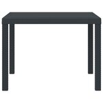 vidaXL Table de jardin pour repas Anthracite 100 x 100 x 73 cm