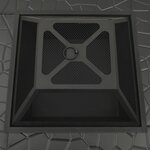 vidaXL Foyer de jardin avec tisonnier 81x81x47 cm XXL Acier