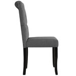 vidaXL Chaises à manger lot de 4 gris foncé tissu