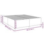 vidaXL Cadre de lit sans matelas gris clair 200x200 cm tissu