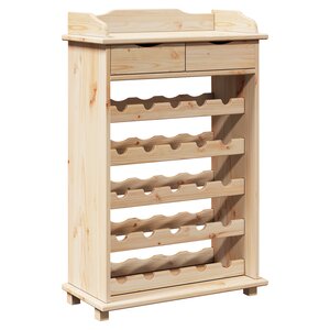 Porte-bouteilles vidaXL 90x60x30 cm en bois massif de pin