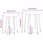 Table d'appoint vidaXL 2 pièces Bois Noir et Métal
