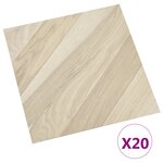 vidaXL Planches de plancher autoadhésives 20 Pièces PVC 1 86m² Beige rayé