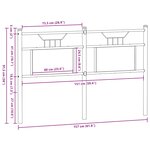 vidaXL Tête de lit chêne marron 150 cm bois d'ingénierie et acier