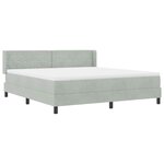 vidaXL Lit à ressorts avec matelas noir 100x200 cm en velours