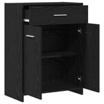 vidaXL Cabinet de Salle de Bain avec tiroir Chêne noir 60 x 33 x 80 cm