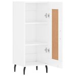 vidaXL Buffet Blanc brillant 34 5x34x90 cm Bois d'ingénierie