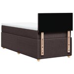vidaXL Sommier à lattes de lit avec matelas Marron foncé 100x200 cm