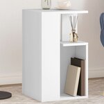 vidaXL Table d'appoint blanc 35x35x60 cm bois d’ingénierie