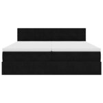 VidaXL Cadre de lit ottoman avec matelas noir 160x200 cm velours