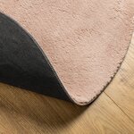vidaXL Tapis HUARTE à poils courts doux et lavable rouge clair Ø 100cm
