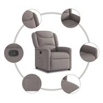 vidaXL Fauteuil inclinable taupe tissu