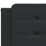 vidaXL Coussin de tête de lit Zadar noir 193 cm similicuir