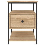 vidaXL Tables de chevet 2 Pièces chêne sonoma 40x42x56 cm bois ingénierie